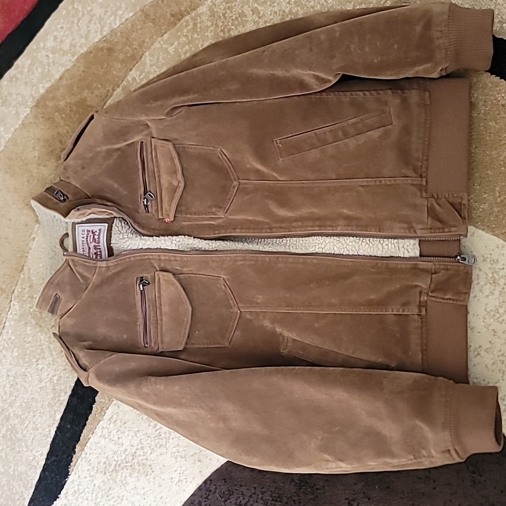 Levi's Mens Faux Suede Aviator Jacket